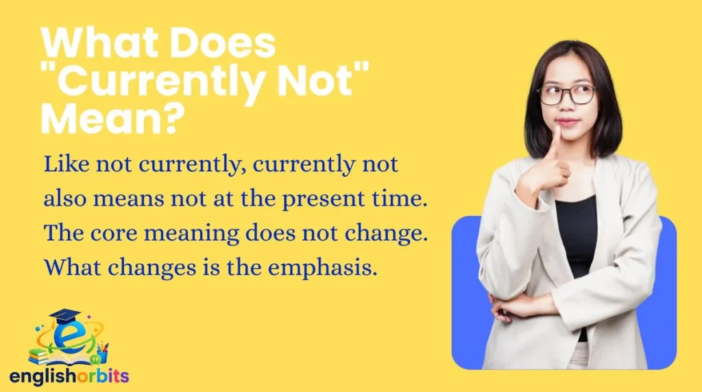 What Does "Currently Not" Mean?